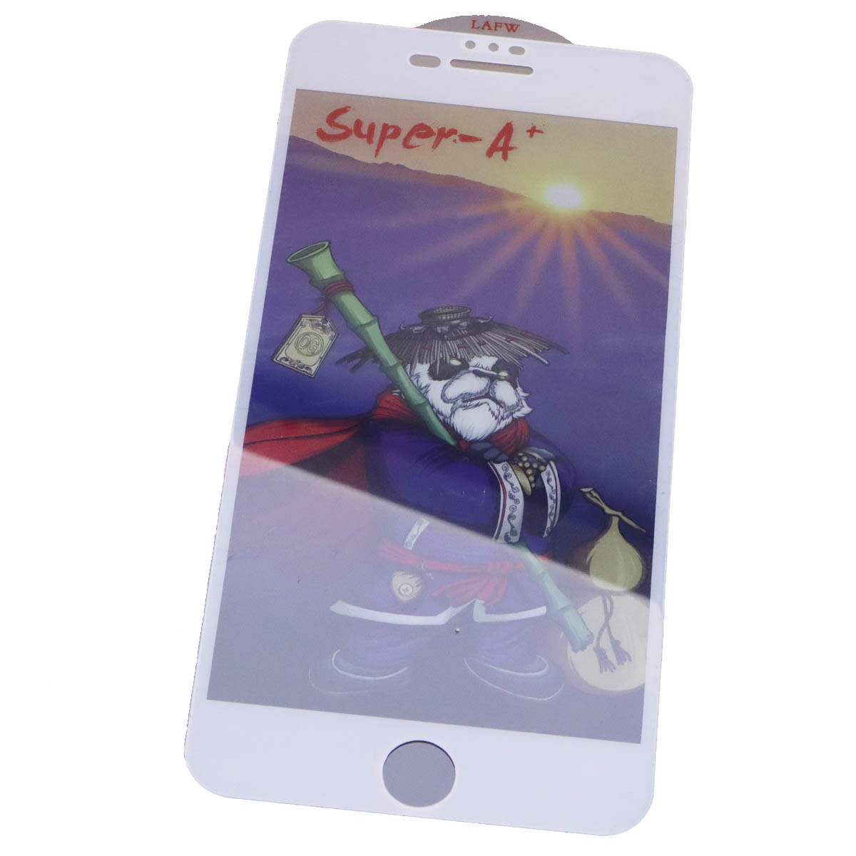 Защитное стекло Super-A+ для APPLE iPhone 7 Plus, iPhone 8 Plus, цвет окантовки белый