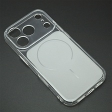 Чехол накладка EMILY для APPLE iPhone 17 Pro, защита камеры, силикон, цвет прозрачно белый