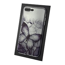Чехол накладка TPU CASE для APPLE iPhone 7 Plus, iPhone 8 Plus, силикон, рисунок Бабочки.