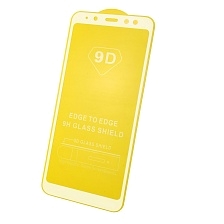 Защитное стекло 9D для SAMSUNG Galaxy A8 2018 (SM-A530), цвет канта белый.