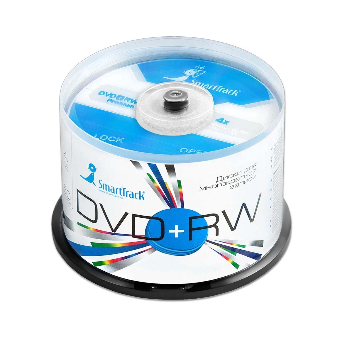 Диск DVD+RW SmartTrack Premium CB-50 4X, 4.7GB