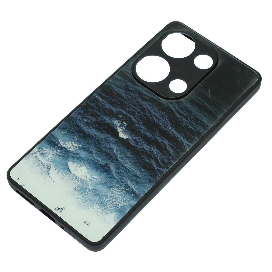Чехол накладка для XIAOMI Redmi Note 13 Pro 4G, POCO M6 Pro 4G, защита камеры, пластик, силикон, рисунок Океан