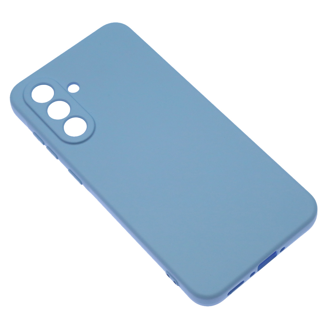 Чехол накладка NANO для SAMSUNG Galaxy A36 5G, защита камеры, силикон, бархат, цвет васильковый