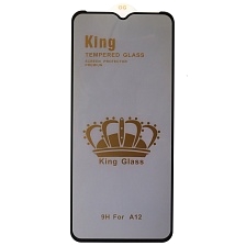 Защитное стекло Антишпион King Glass для SAMSUNG Galaxy A12 (SM-A125), A02 (SM-A022), M12 (SM-M127F), A02S (SM-025), A03s (SM-A037F), A03 Core (SM-A032), A03 (SM-A035F), A04, A04s, A04e, цвет окантовки черный