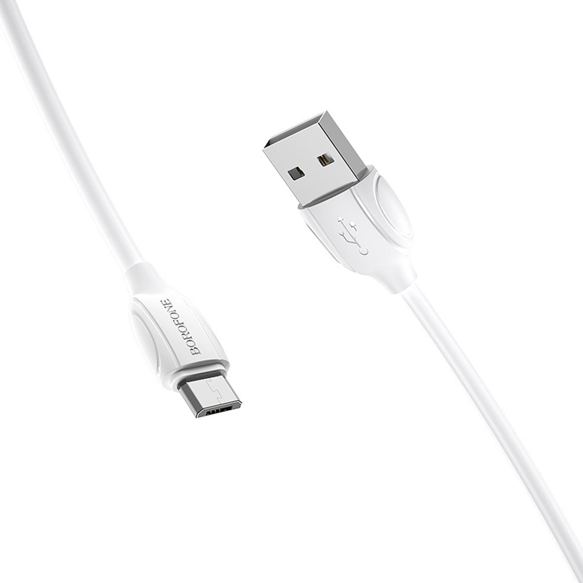 Кабель BOROFONE BX19 Benefit  Micro USB, 2.4A, длина 1 метр, силикон, цвет белый