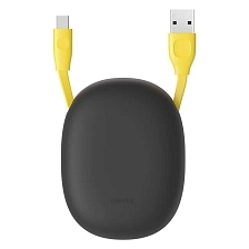 Кабель рулетка Baseus Let`s go USB Type C, 2A, длина 1 метр, цвет желтый Кабель рулетка Baseus Let`s go USB Type C, 2A, длина 1 метр, цвет желтый
