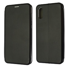 Чехол книжка STYLISH для SAMSUNG Galaxy A02 (SM-A022), экокожа, визитница, цвет черный