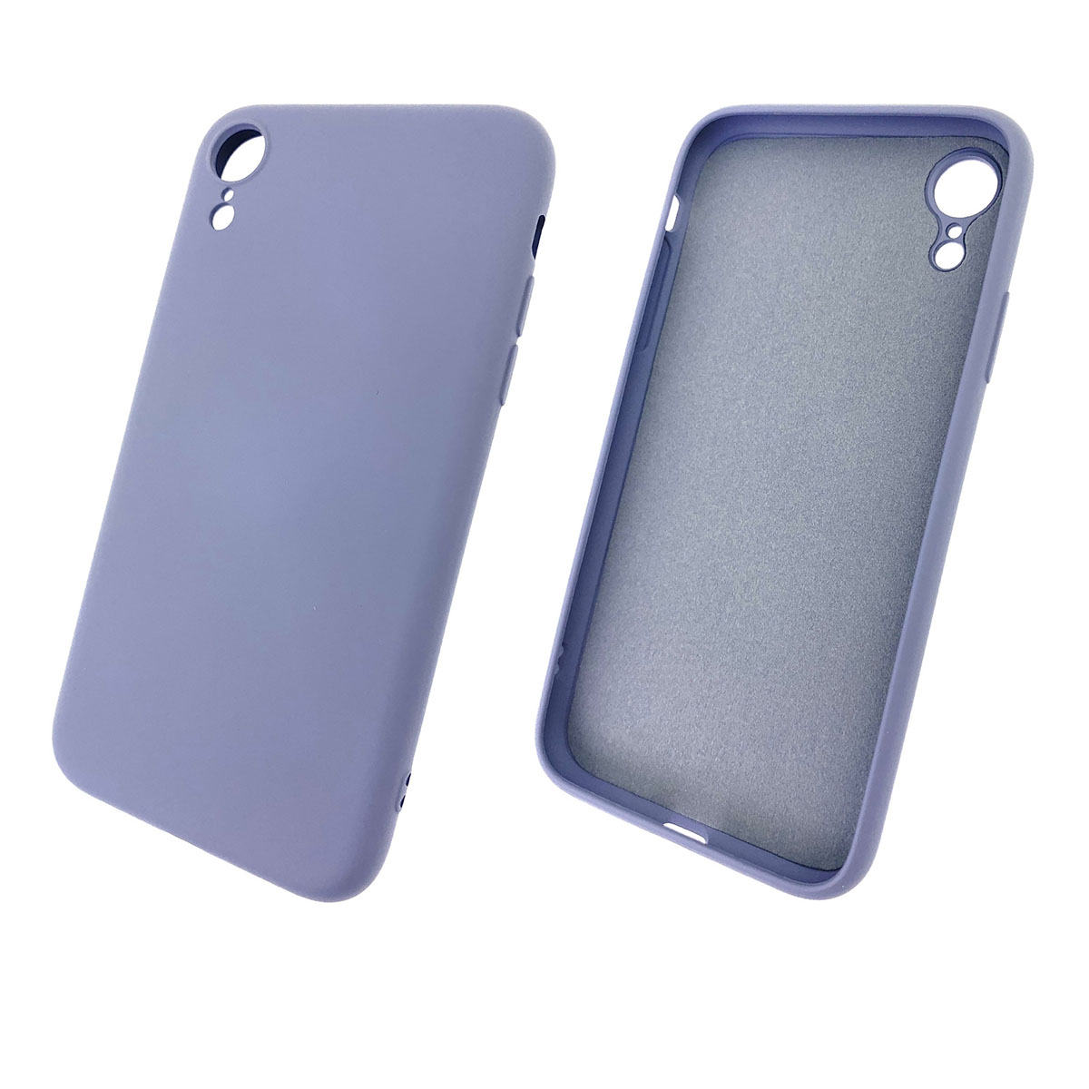 Чехол накладка для APPLE iPhone XR, силикон, цвет сиреневый.
