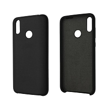 Чехол накладка Silicon Cover для HUAWEI Honor 8C, силикон, бархат, цвет черный.