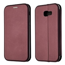 Чехол книжка STYLISH для SAMSUNG Galaxy A5 2017 (SM-A520), экокожа, визитница, цвет бордовый