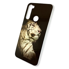 Чехол накладка для XIAOMI Redmi Note 8T, силикон, рисунок Белый тигр.