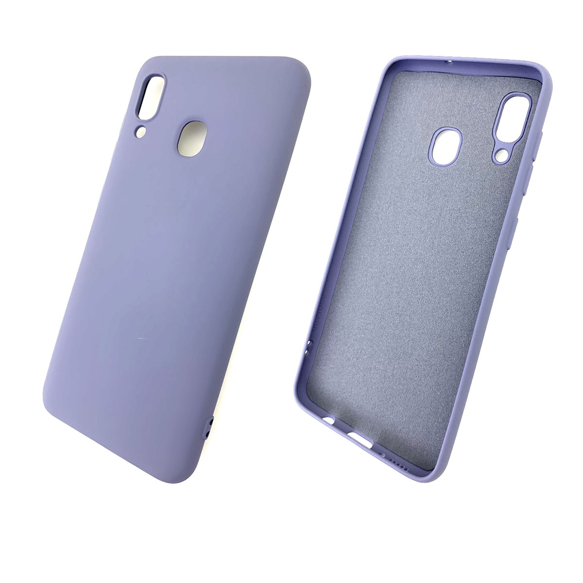 Чехол накладка Soft Touch для SAMSUNG Galaxy A20 (SM-A205), A30 (SM-A305), силикон, цвет сиреневый. Чехол накладка Soft Touch для SAMSUNG Galaxy A20 (SM-A205), A30 (SM-A305), силикон, цвет сиреневый.