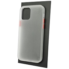 Чехол накладка SKIN SHELL для APPLE iPhone 12 (6.1"), iPhone 12 Pro (6.1"), силикон, пластик, цвет окантовки белый