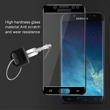 Защитное стекло 4D для SAMSUNG Galaxy J7 Prime SM-G610 черный кант Monarch.