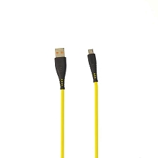 Кабель DENMEN D19V Micro USB, 2.4A, длина 1 метр, цвет желтый