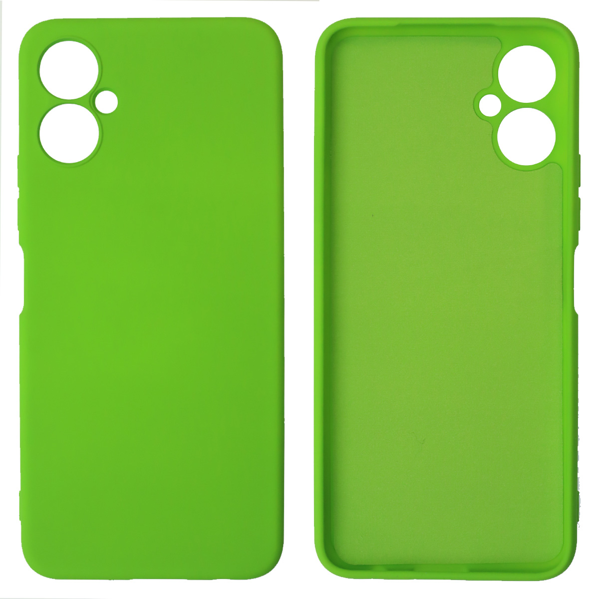 Чехол накладка NANO для TECNO Spark 9 Pro, силикон, бархат, цвет ярко зеленый