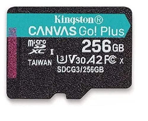 Карта памяти Kingston MicroSDXC 256GB Class 10, без SD адаптера, цвет черный