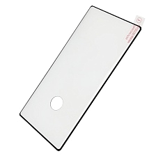 Защитное стекло B12 FULL GLUE для SAMSUNG Galaxy Note 10 (SM-N970), полная проклейка, с вырезом под отпечаток пальца, цвет окантовки черный.