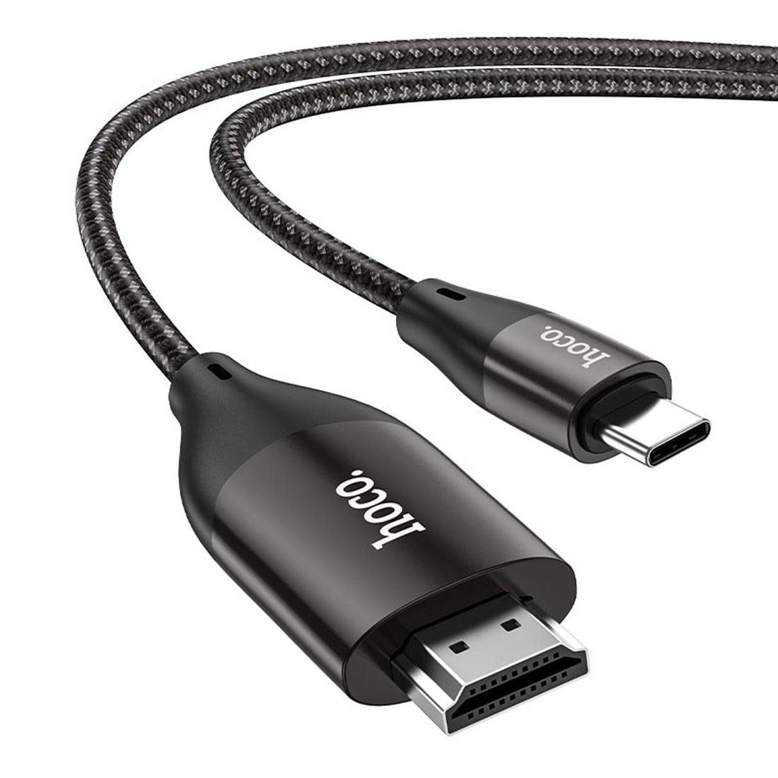 Адаптер, переходник HOCO UA16 USB Type C (папа) на HDMI (папа), длина 2 метра, цвет темно серый