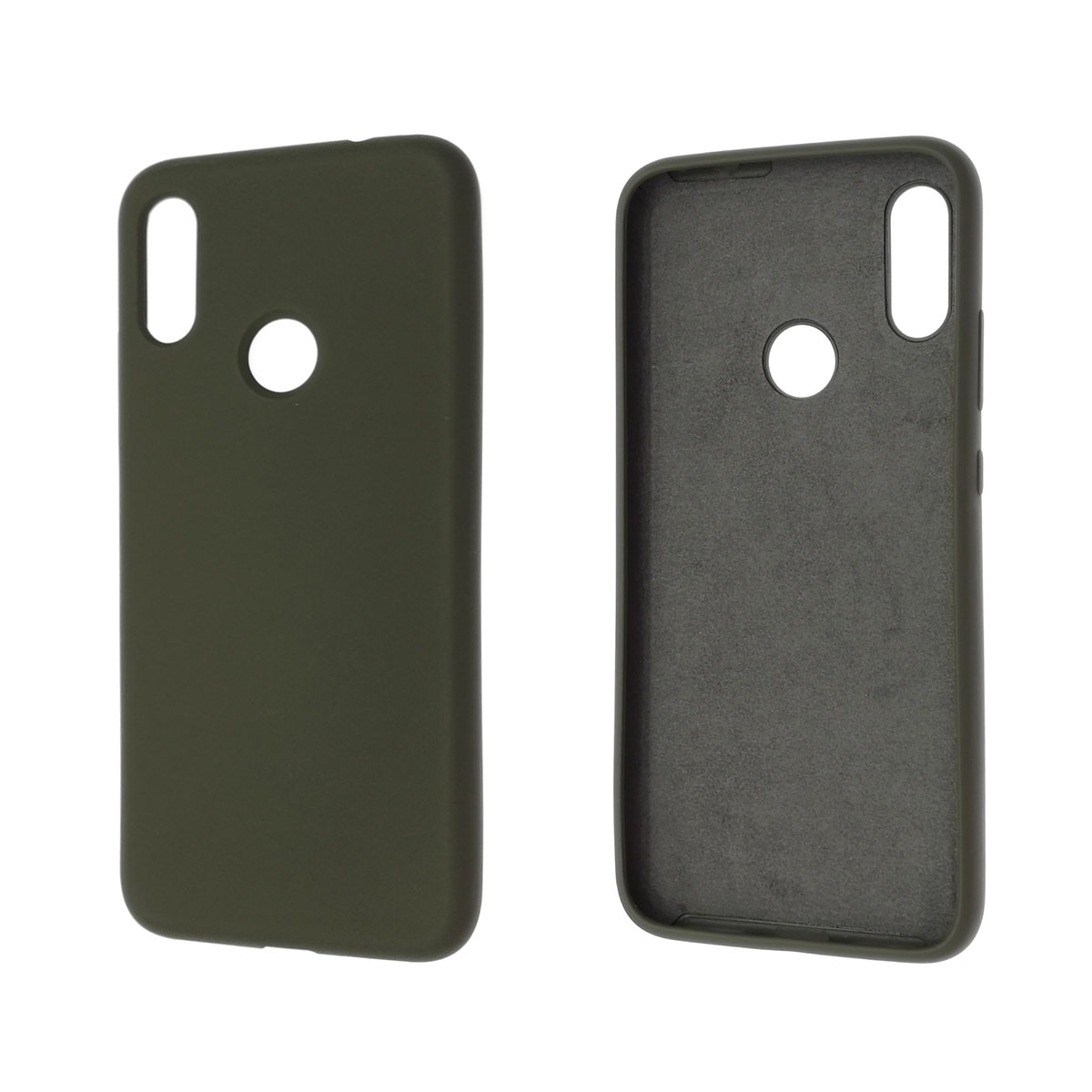 Чехол накладка Silicon Cover для XIAOMI Redmi Note 7, силикон, бархат, цвет болотный.