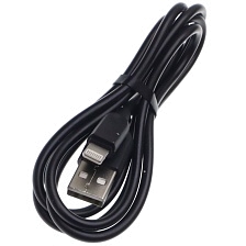 Кабель USB Lightning 8-pin, длина 1 метр, силикон, цвет черный