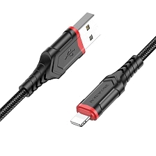 Кабель BOROFONE BX67 Lightning 8 pin, 2.4A, длина 1 метр, цвет черный Кабель BOROFONE BX67 Lightning 8 pin, 2.4A, длина 1 метр, цвет черный