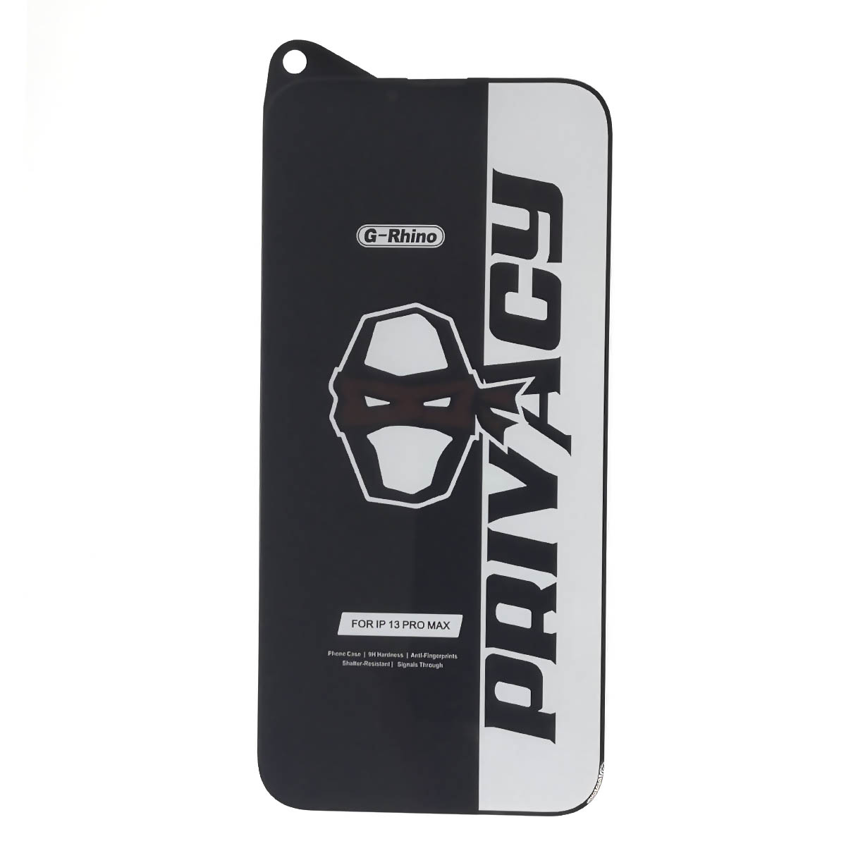Защитное стекло Антишпион G-Rhino для APPLE iPhone 13 Pro Max (6.7"), iPhone 14 Plus (6.7"), цвет окантовки черный