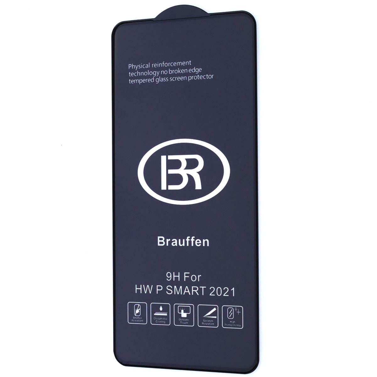 Защитное стекло 5D BRAUFFEN для HUAWEI Honor 10X Lite, P Smart 2021, цвет окантовки черный