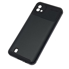 Чехол накладка AUTO FOCUS UE для Realme C20, силикон, матовый, цвет черный