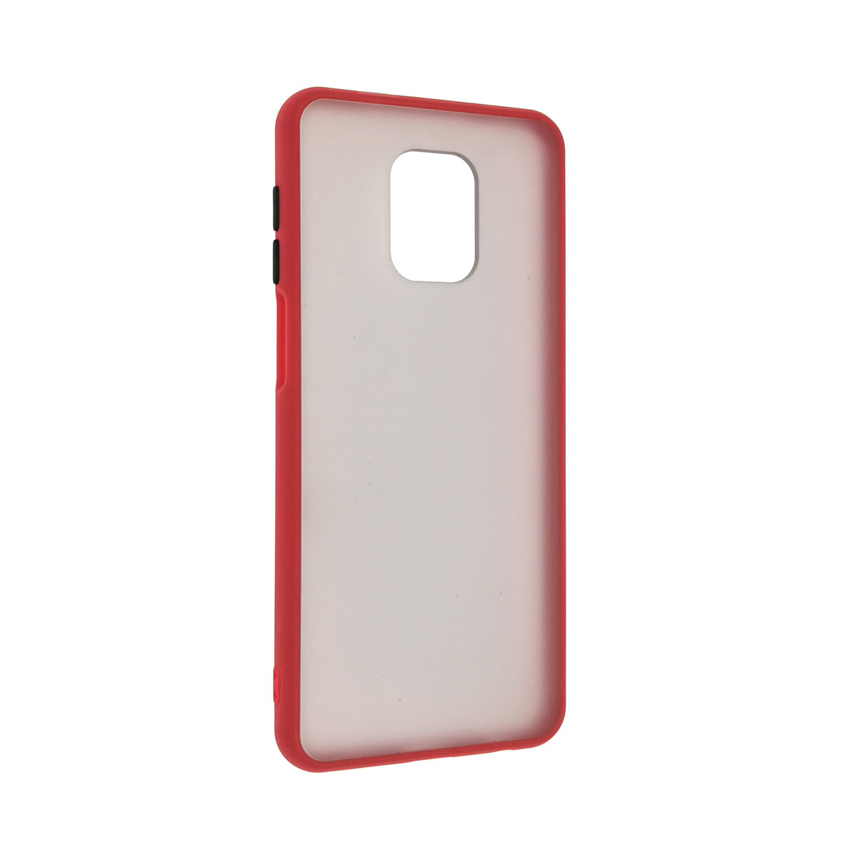 Чехол накладка SKIN SHELL для XIAOMI Redmi Note 9 Pro, Redmi Note 9S, силикон, пластик, цвет окантовки красный