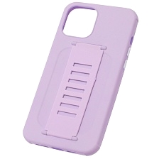 Чехол накладка LADDER NANO для APPLE iPhone 12 PRO MAX (6.7), силикон, держатель, цвет сиреневый