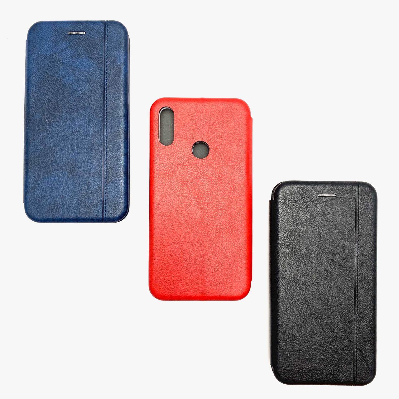 Чехол книжка для ASUS ZenFone MAX Pro M2 ZB631KL, экокожа, на магните, с визитницей, цвет красный.