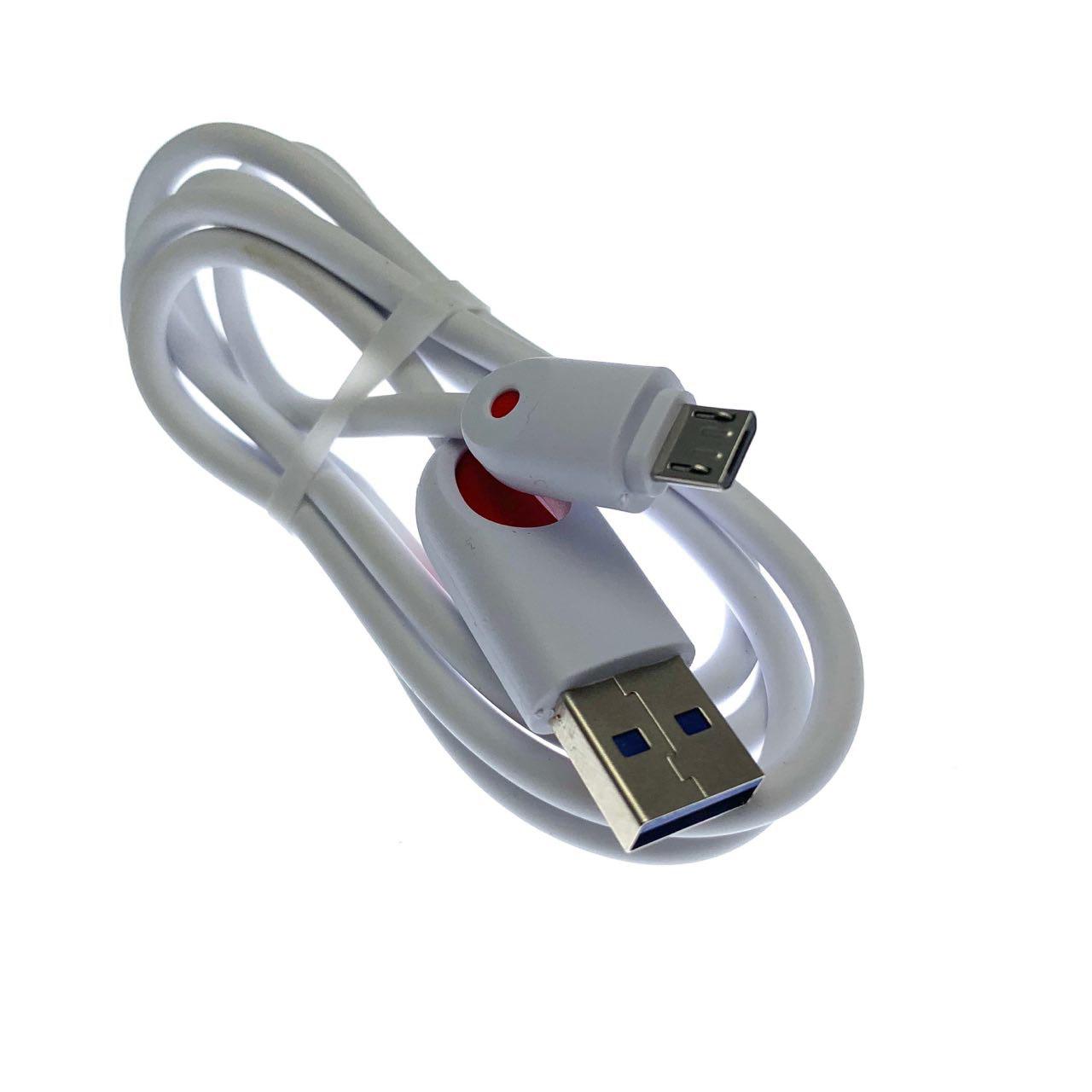 USB Дата-кабель "R15" micro USB силиконовый 1 метр, цвет оболочки белый.