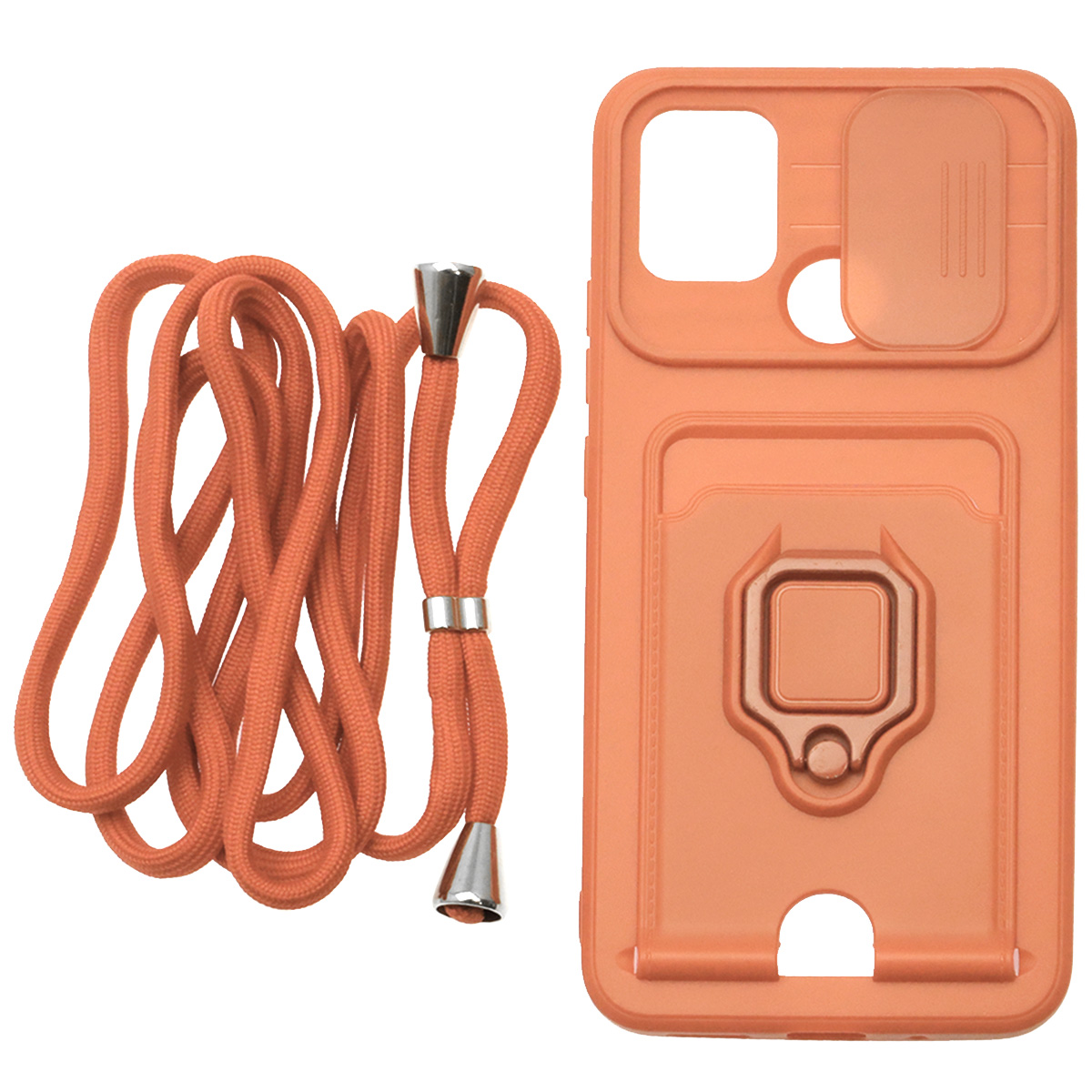 Чехол накладка MULTI FUNCTION 4 в 1 для XIAOMI Redmi 9C, Redmi 10A, цвет персиковый