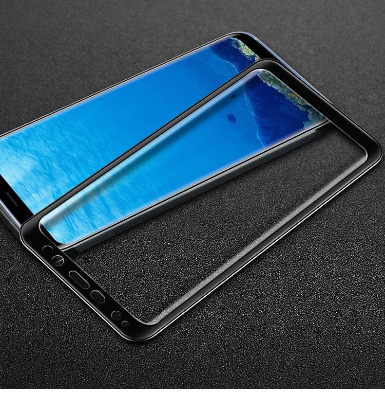 Защитное стекло 4D Bmcase для Samsung S8 plus /картон.упак./ черный.