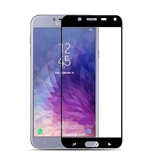 Защитное стекло "5D" Full Glue для SAMSUNG Galaxy J4 CORE (SM-J400), цвет канта черный.