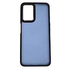 Чехол накладка для Realme 9i, силикон, пластик, цвет окантовки темно синий