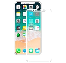 Защитное стекло Lito (премиальное качество) "5D" для APPLE iPhone X/XS (5.8"), цвет канта белый.
