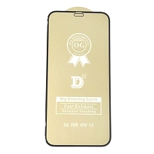 Защитное стекло D2+ PREMIUM для APPLE iPhone 12 mini (5.4"), цвет окантовки черный