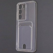 Чехол накладка CARD CASE для Realme C75, защита камеры, силикон, отдел для карт, цвет прозрачный Чехол накладка CARD CASE для Realme C75, защита камеры, силикон, отдел для карт, цвет прозрачный