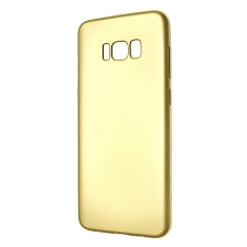 Чехол накладка для SAMSUNG Galaxy S8 Plus, силикон, глянец, с логотипом, цвет золотистый.
