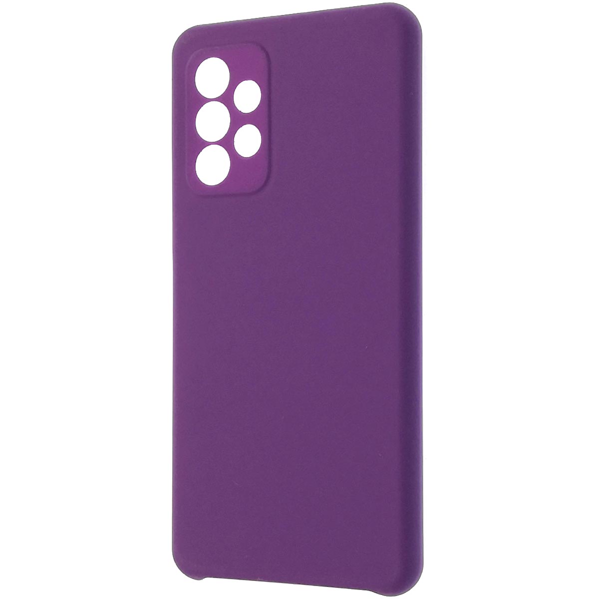Чехол накладка Silicon Cover для SAMSUNG Galaxy A52 (SM-A525F), силикон, бархат, цвет фиолетовый