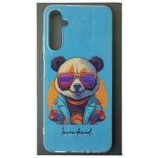 Чехол накладка для SAMSUNG Galaxy A05s, силикон, глянцевый, рисунок Панда в очках Чехол накладка для SAMSUNG Galaxy A05s, силикон, глянцевый, рисунок Панда в очках