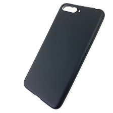 Чехол накладка для HUAWEI HONOR 7A PRO, HONOR 7C, Y6 2018, Y6 PRIME, силикон, цвет черный.