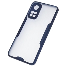 Чехол накладка Bubble для XIAOMI Mi 10T, Mi 10T Pro, силикон, цвет окантовки темно синий
