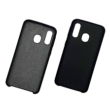 Чехол накладка Silicon Cover для SAMSUNG Galaxy A40 (SM-A405), силикон, бархат, цвет черный.