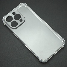 Чехол накладка для APPLE iPhone 16 Pro (6.1"), защита камеры, усиленные края, силикон, цвет прозрачный