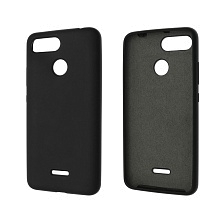 Чехол накладка Silicon Cover для XIAOMI Redmi 6, силикон, бархат, цвет черный.