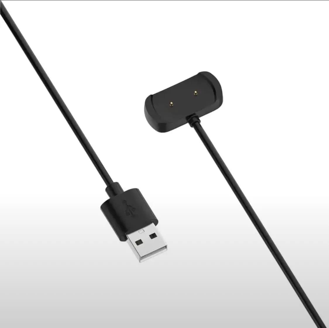 Зарядный кабель смарт-часов для XIAOMI Amazfit GTS4 Mini, Bip 5, Bip3 Pro, GTR2 T-Rex Pro, GTR 2e, цвет черный