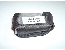 Чехол для брелка пульта автосигнализации StarLine A4, A6, A8, A9, 24V; Twage Moto V5, черная кожа Чехол для брелка пульта автосигнализации StarLine A4, A6, A8, A9, 24V; Twage Moto V5, черная кожа
